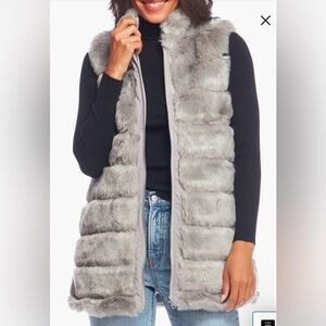 Plus Size faux fur vest